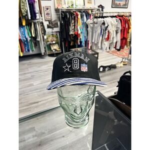 Vintage 90s Zubaz NFL Dallas Cowboys Troy Aikman Black Snapback Hat *Rare*
